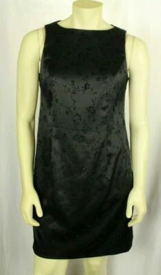Vestido de noche para mujer Jodi Kristopher terciopelo floral negro satinado talla L Foto 1 de 4