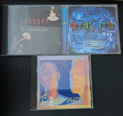 Lot of 3 CDs by Erasure: I Say I Say I Say (Promo Copy) + Wonderland + Erasure Foto 1 de 2