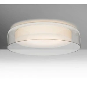 Besa Lighting Tango 15 1 Light LED Flush Mount, White/Clear - TANGO15CLC-LED - Picture 1 of 1