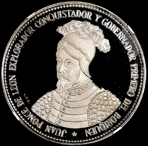 PUERTO RICO 1971 "TRANSFER OF SAN JUAN"  PURE SILVER  MEDAL NGC MS-67 DPL RARE Cover