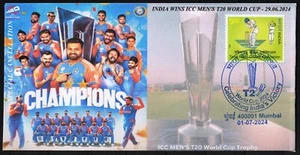 India 2024 Comm. Cubierta - ICC Hombres T20 Cricket Champions, cancelación especial - Imagen 1 de 2