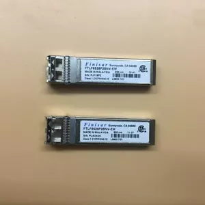 Lot of 2 Finisar FTLF8528P2BNV-EM Fiber Channel 8GB 850nm SFP+ Fibre Transceiver - Picture 1 of 4