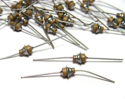 20x Keramik-Durchführungs-Kondensator, 4 mm, 2.2 nF / 160 V, Löt-Stützpunkt, NOS - Bild 1 von 2