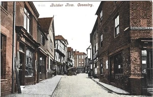 Metzgerreihe, Coventry 1900er unbenutzte Postkarte - Bild 1 von 2