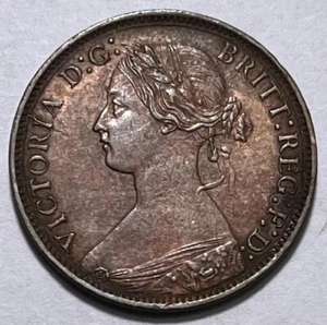 GREAT BRITAIN - Queen Victoria - Farthing 1868 - Km-747.2 - Choice UNCIRCULATED! - Picture 1 of 2