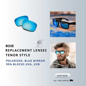 Bose Sunglasses Lenses Tenor Style Frames Lens Blue Mirror GIFT50 ID LEN01 - Imagen 1 de 12