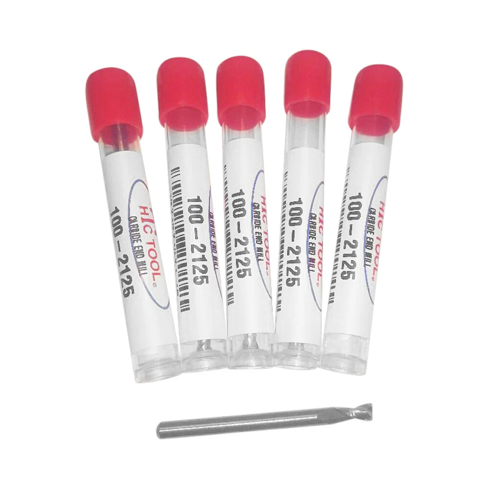 1/8» (.125») 2 флейты заглушка твердосплавный 5 упаковки конец мельницы США 100-2125 Бесплатная доставка - Изображение 1 из 1