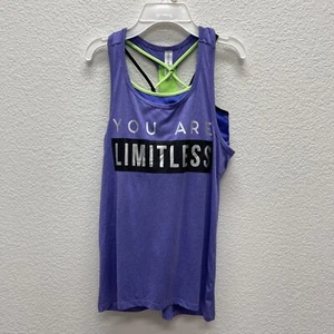 Ideologie Tank Top Sport BH Set Mädchen groß lila Rennfahrer Rücken Stretch sportlich - Bild 1 von 9