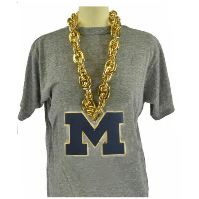 New NCAA Michigan Wolverines Fan Chain Necklace Foam - Image 1 of 2