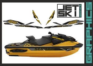 SEADOO RXP RXPX 300 2021 2022 2023 mil yellow graphics kit decals stickers set - Picture 1 of 2