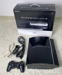 Sony PS3 CECHA00 60GB Charcoal Black Console Tested w/ 2 Controllers, Box, Cable - Picture 1 of 12