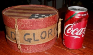 Vintage Spielzeug Holz Körper Trommel "Old Glory" 7" 1776 Motiv - Bild 1 von 6
