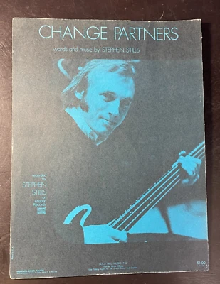 Vintage Sheet Music Change Partners Recorded by Stephen Stills 1971         3937 - Image 1 of 3