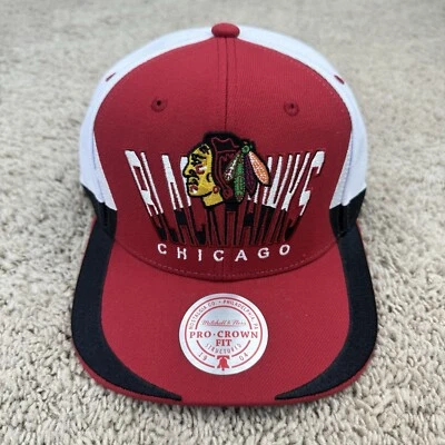 Chicago Blackhawks Sombrero Mitchell & Ness Retrodome Pro Snapback Gorra Estructurada Nueva con Etiquetas Foto 1 de 4