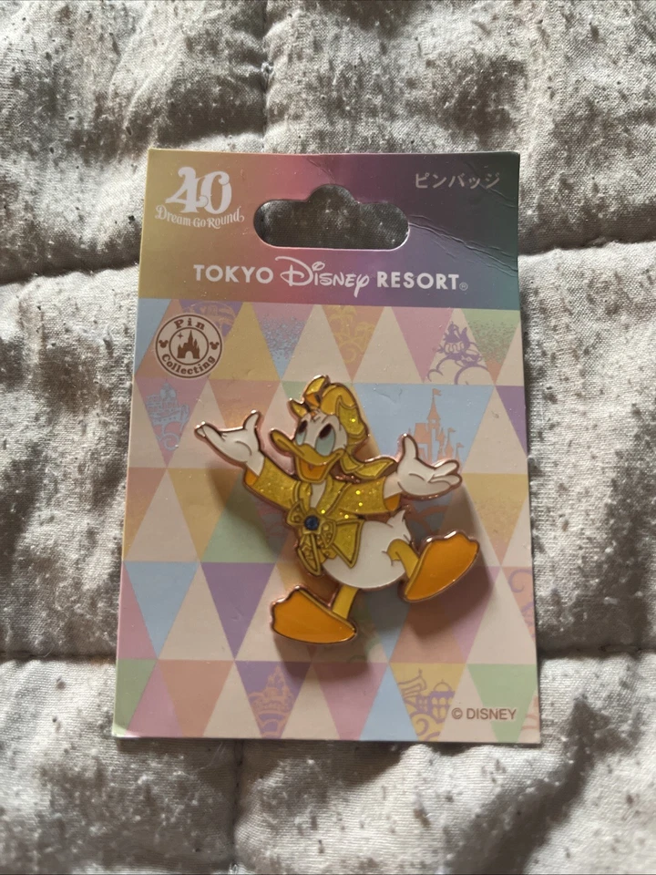 东京迪士尼乐园度假区 TDL 40 周年 Dream Go Round 唐纳德·迪斯尼徽章  — 第 1/1 张图片