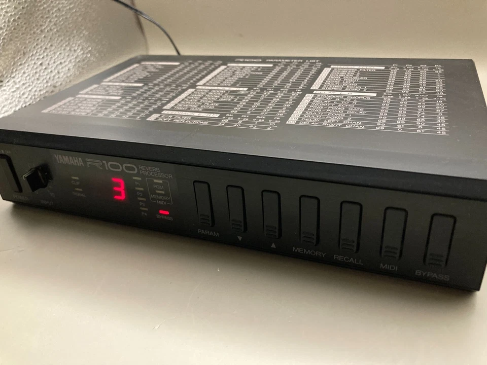 YAMAHA R100 Reverb Processor Vintage Tested Used Made in Japan - Image 1 of 4