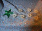 7 nombreuses couvertures lumineuses de Noël scintillantes étoiles pointues et 1 ornement étoile en plastique