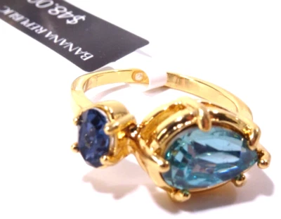 Anillo Banana Republic para mujer llamativo brillante piedra preciosa lapislázuli turca nuevo con etiquetas 48 talla 6 Foto 1 de 4
