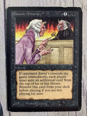 MTG Beta Demonic Attorney Reserved List - Image 1 of 2