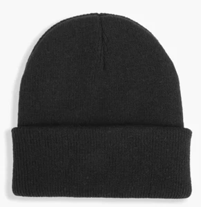 NEW Youth Size Black Beanie Stocking Cap - One Size - Picture 1 of 1