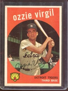 1959 Topps Baseball # 203 Ozzie Virgil (NM+) Near Mint Plus - Picture 1 of 2