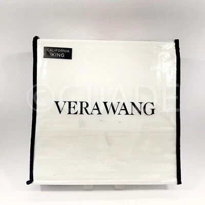 Juego de sábanas Vera Wang California King 100 % algodón tejido satinado 4 piezas blanco nuevo Foto 1 de 4