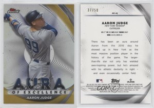 2022 Topps Finest Aura of Excellence Gold Refractor /50 Aaron Judge #AE-AJ
