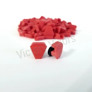 BULK Mini Football Visor Clips AS LOW AS $1.50 PER CLIP. Red UA Mini Visor Clips - Picture 1 of 1