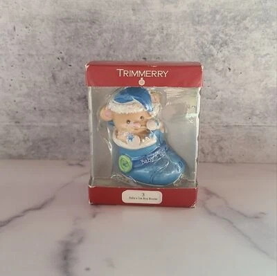 Trimmerry Bebé 1er Niño Botín Adorno de Navidad Foto 1 de 4