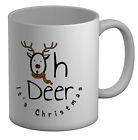 Funny Oh Deer Mug It's Christmas Reindeer 11oz Cup Gift
