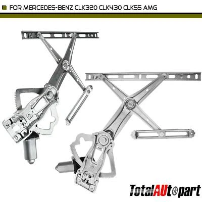 2x Window Regulator with 2 Pin Motor for Mercedes-Benz CLK320 CLK430 Front Side - Image 1 of 4