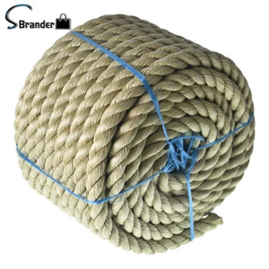 1" × 100' Manila Rope 3 Strand Twisted Rope PP High Quality Rope - Picture 1 of 11
