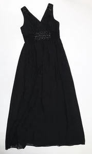 Planet Womens Black Patent Leather Maxi Size 8 V-Neck - Picture 1 of 10