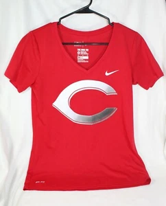 The Nike Tee Dri-Fit Cincinnati Reds Damen V-Ausschnitt Medium Baseball Original - Bild 1 von 7
