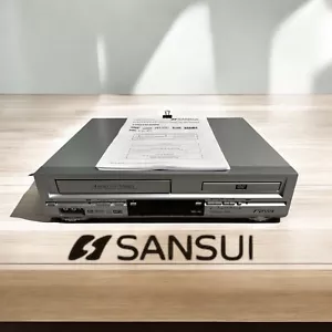🔥Sansui VCR Lettore DVD Combo Platinum Plus Silver VRDVD4000A con manuale FUNZIONANTE - Foto 1 di 11