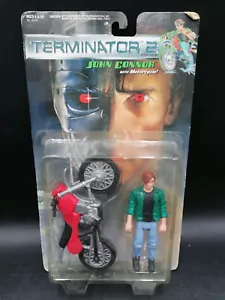 Vintage Kenner Terminator 2 John Connor Motorcycle Action Figure - Foto 1 di 3