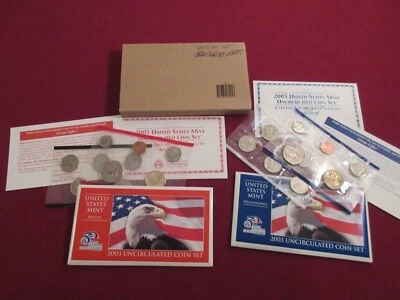 2003 United States US Mint 20 Coin P & D Uncirculated Coin Set State Quarters - Image 1 of 4