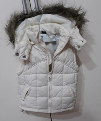 gilet bimba zara bianco cappuccio pelliccia 🧚‍♀️ - Immagine 1 di 3