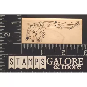 FRANCOBOLLO TIMBRI GOMMA ARTIGIANALI 440W01 STAR STREAM SWIRLS #W21 - Foto 1 di 2