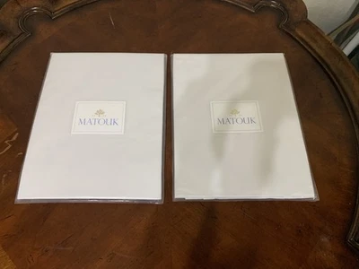 Matouk King Pillow Protector 300 Thread Count Cotton Sateen Set of 2 NIP - Image 1 of 4