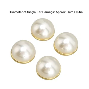 1 Pair Simulated Pearl Magnet Earrings Clip On Health Care Magnetic Ear Ornam - Picture 1 of 23