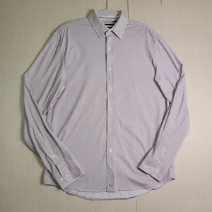 Buttercloth Shirt Mens Medium Gray Polka Dot Flip Cuff Regular Fit Long Sleeve - Picture 1 of 8