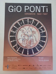 Gio Ponti Ceramiche 1922-1967 manifesto pubblicitario mostra 2024 33x23 cm - Foto 1 di 2