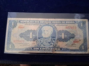 1954-1958 BRASILIEN BANKNOTE 1 CRUZEIRO - Bild 1 von 6