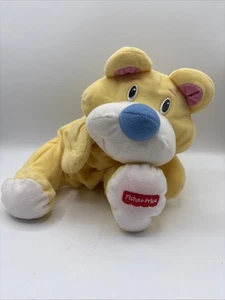 Vintage 15 Zoll Fisher Price gelber Rumpelbär blaue Nase Plüsch Floppy Teddy 1998 - Bild 1 von 6
