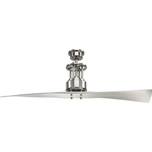 Progress Lighting Spades 60 Spades 56" 2 Blade Indoor Ceiling Fan - Nickel - Picture 1 of 12