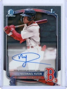 Natanael Yuten 2025 Bowman 1st Chrome Prospect Auto #CPA-NY Boston Red Sox - Picture 1 of 2