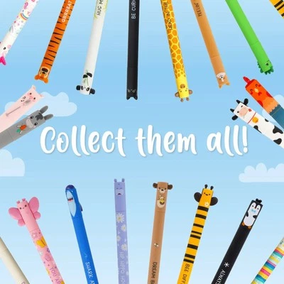 Legami Erasable Gel Pen Childrens School Stationery Kawaii Cute All Designs - UK - Image 1 of 3
