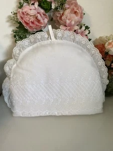 Shabby Chic Té Blanco Ojales Acogedor El Ajuste Perfecto Líbano Pensilvania Nuevo Sin Etiquetas - Imagen 1 de 24