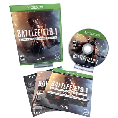 Battlefield 1: Early Enlister Deluxe Edition (XBOX, 2016) ~ Adult Owned + Tested - Image 1 of 4